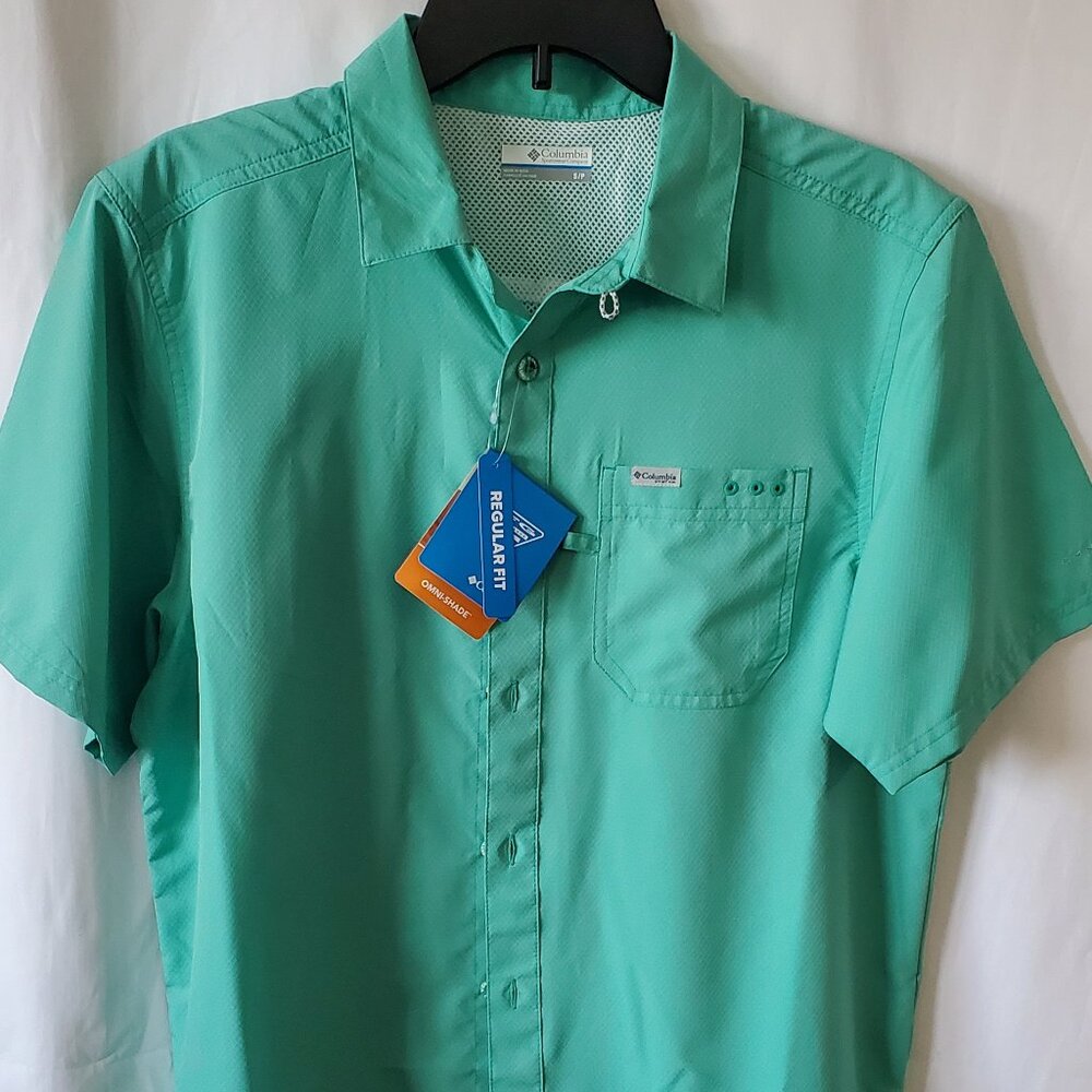 SALE! Men's Columbia Omni Shade UPF50 Wicking Camp Shirt - Size: S  NWT!